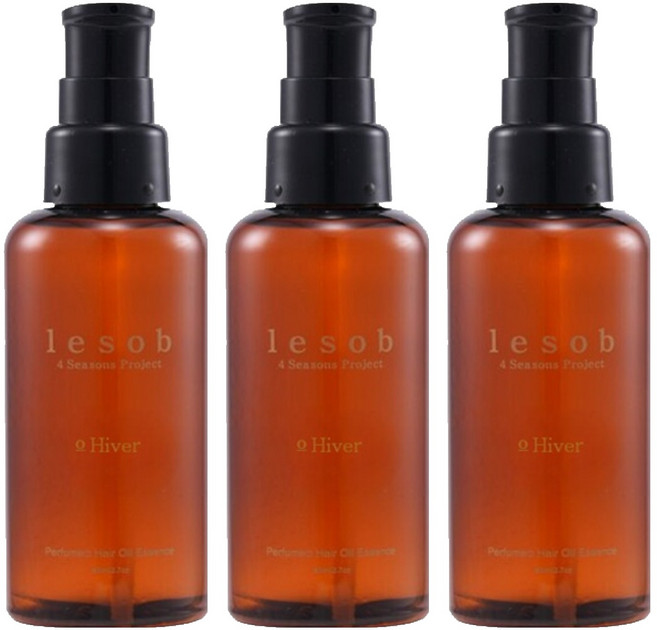 르솝 퍼퓸 헤어 오일 에센스 겨울, 3개, 80ml