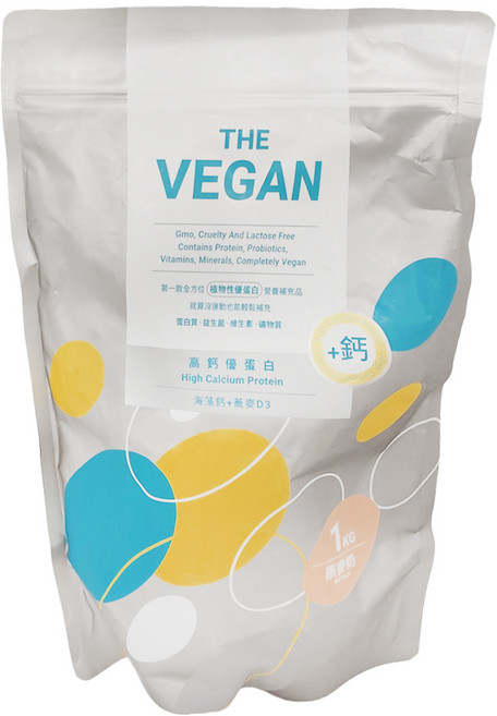 THE VEGAN 樂維根 骨力高鈣植物性優蛋白 燕麥奶, 1kg, 1包