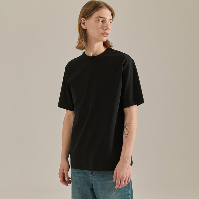 베이직하우스 남녀공용 소로나 반팔 티셔츠 LYTS3102