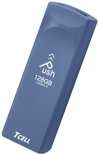 TCELL 冠元科技 USB2.0 Push推推隨身碟 128GB 防止縮回的推碟設計, 1個