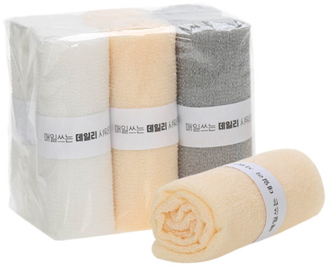 샤바스 매일쓰는 데일리 모던 샤워타월 세트, 화이트 + 아이보리 + 그레이, 6개입, 1개