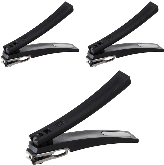 ZWILLING 雙人 簡約時尚多向旋轉指甲刀 42441-400-0, 黑色, 3個
