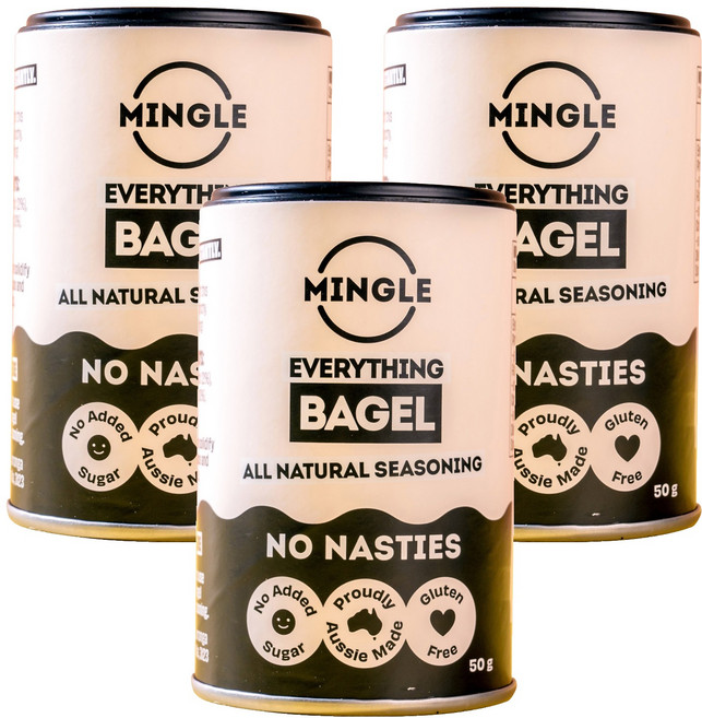 밍글 에브리씽 베이글 시즈닝, 50g, 3개