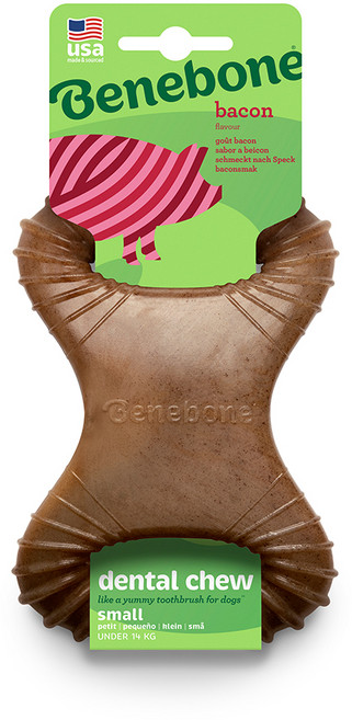 베네본 덴탈츄 강아지 치석제거 츄잉 장난감, 베이컨, 1개