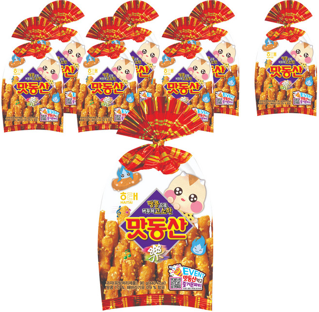 해태제과 맛동산, 90g, 8개