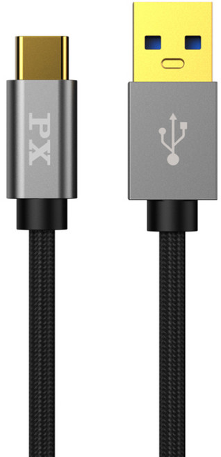 PX 大通 USB 3.1 GEN1 C-A 超高速充電傳輸線, 1m, 黑色, 1條