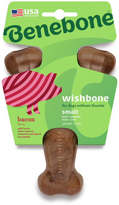 베네본 위시본 강아지 치석제거 츄잉 장난감, 베이컨, 1개