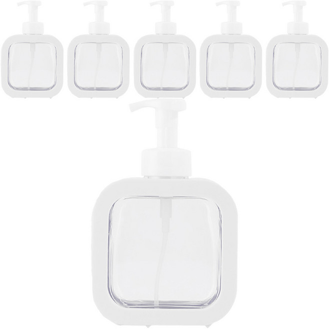 아리코 핸드워시 거품용기 디스펜서 300ml, 화이트, 6개