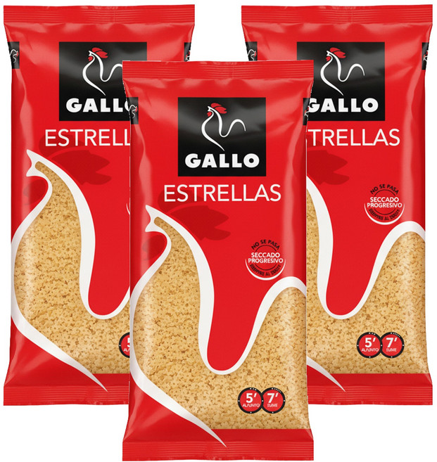 西班牙 GALLO 公雞牌 星星麵 Estrellas, 250g, 3包
