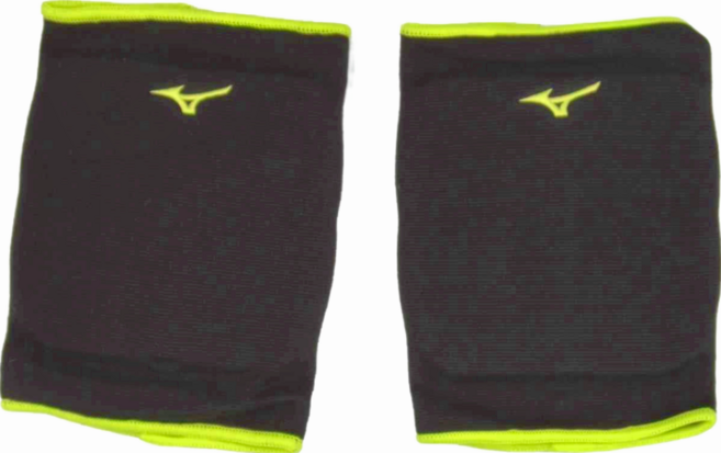 Mizuno 美津濃 成人用護膝 V2TYA09645, 黑螢光黃色, 1組