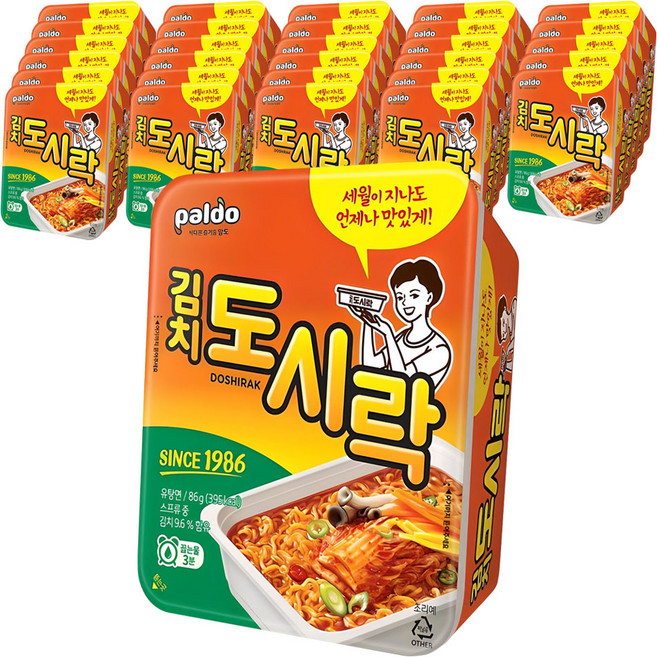팔도도시락 김치 컵라면 86g, 48개
