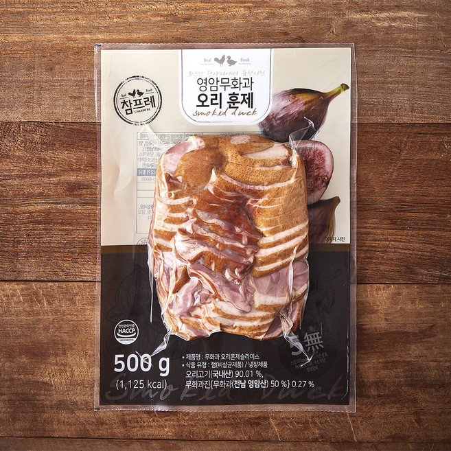 참프레 무화과 오리훈제 슬라이스, 500g, 1개