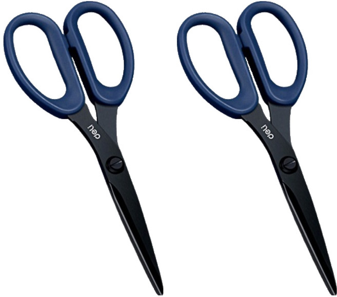델리 블랙 블레이드 가위, 네이비, 2개
