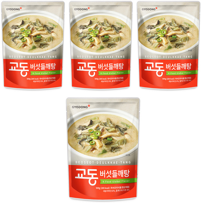 교동식품 버섯들깨탕, 500g, 4개