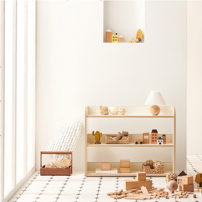 소르니아 유아용 멜로우 교구장 2단, 아이보리