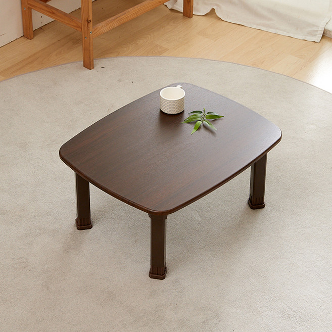 비앤홈 국내 제작 미니 라운드 다용도상, 오크