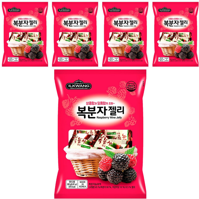 일광제과 복분자젤리, 280g, 5개
