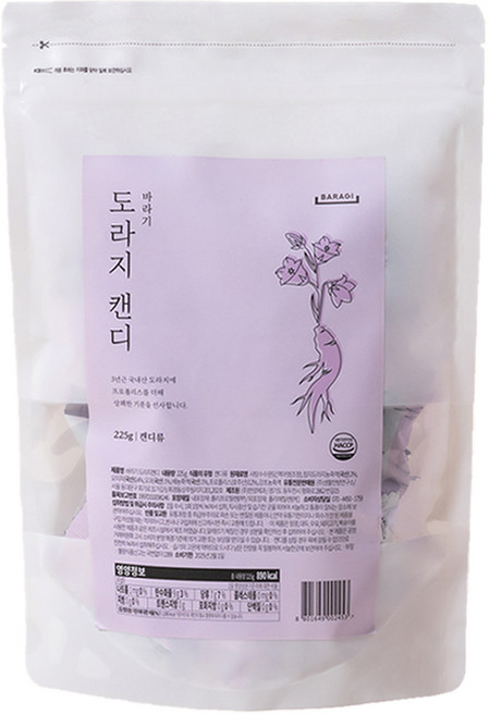 바라기 도라지 캔디 50p, 225g, 1개