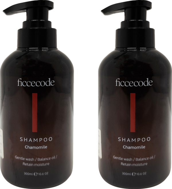 ficcecode 洋甘菊洗髮精 溫和清潔 平衡油脂 保濕, 300ml, 2瓶