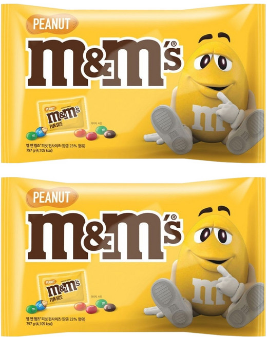 m&m's 花生巧克力 樂享包, 2袋, 797g