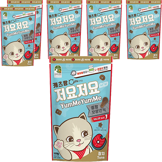 캐츠랑 고양이 저요저요 보양간식, 참치, 150g, 6개