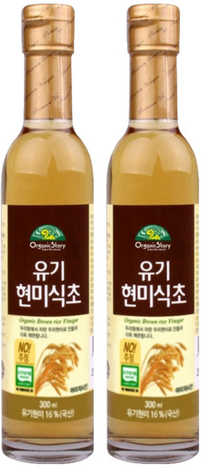 오가닉스토리 유기 현미식초, 300ml, 2개
