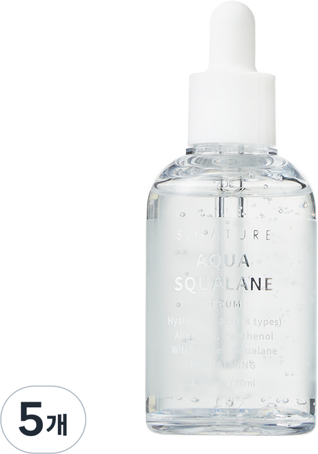 에스네이처 아쿠아 스쿠알란 세럼, 70ml, 5개