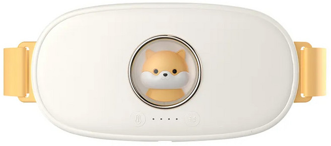 Timo 太空萌犬按摩暖宮腰帶 四檔智能恆溫 五檔震動模式, M28, 白色