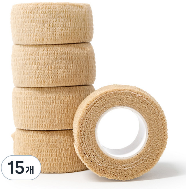 코멧 자가점착 탄력밴드 2.5cm x 4.5m, 1개입, 15개
