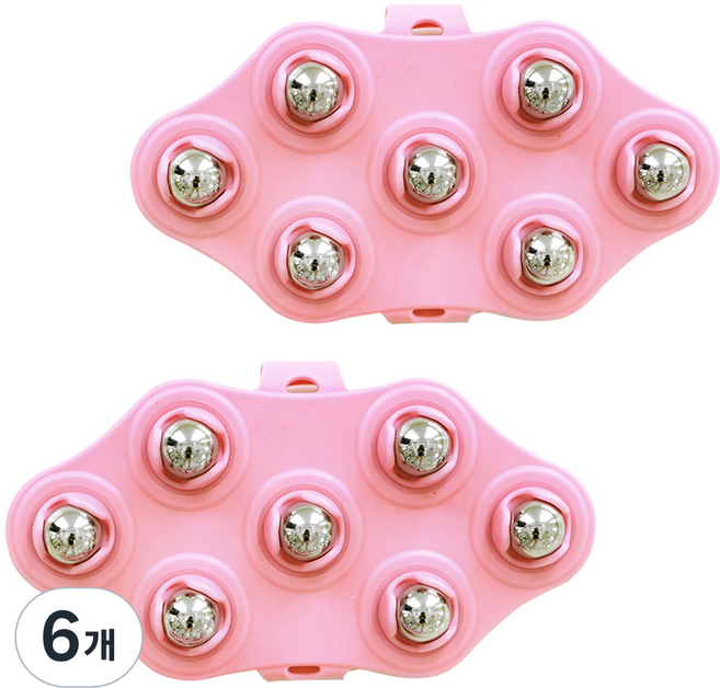 탐사 스텐 마사지볼, 6개, 핑크