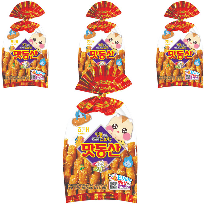 해태제과 맛동산, 90g, 4개