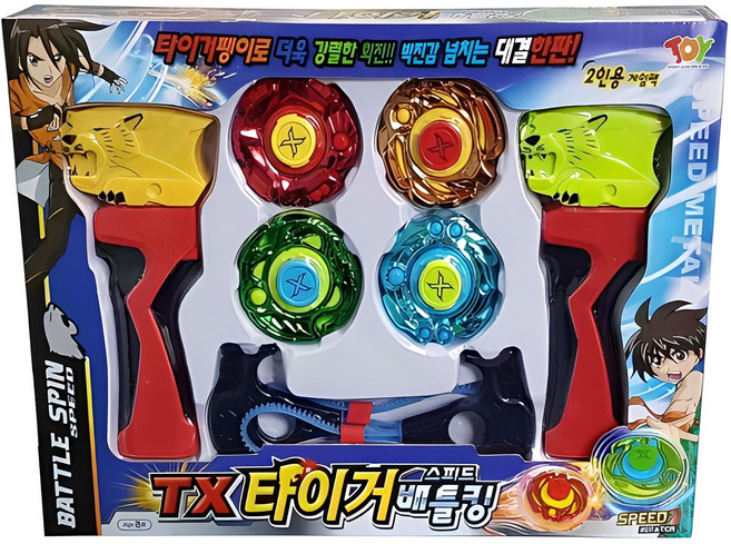 토이앤토이 TX타이거 스피드 배틀킹 팽이, 혼합색상, 1개