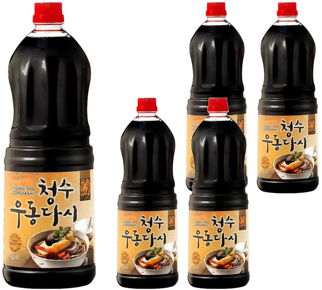 청수식품 우동다시 소스, 1.8L, 5개