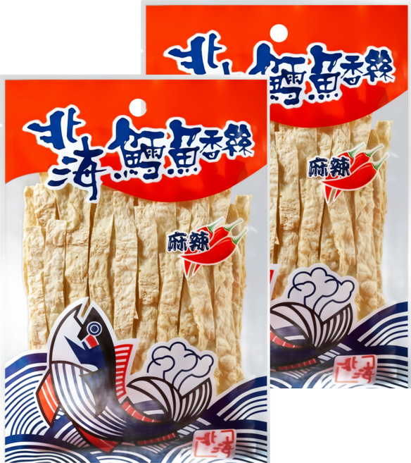 北海 麻辣北海鱈魚香絲, 45g, 2包