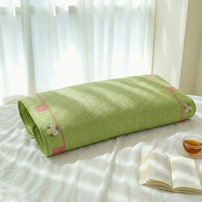 베고자니 피그먼트 충무사각 편백메밀 베개, 연두, 1개