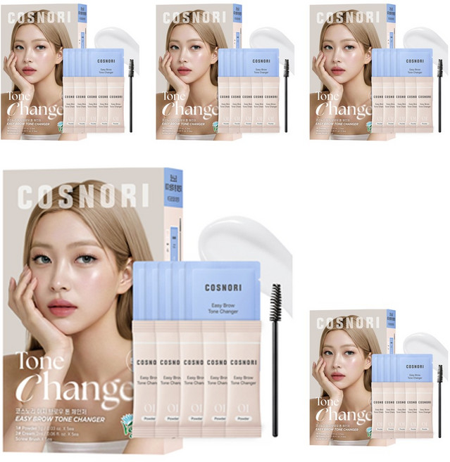 코스노리 이지 브로우 톤 체인저 탈색제 5회분, 5개