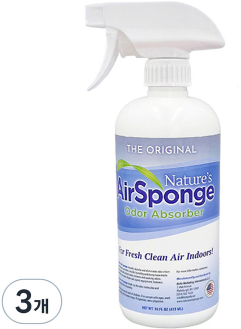 네이처스에어스펀지 스프레이 탈취제 본품, 473ml, 3개