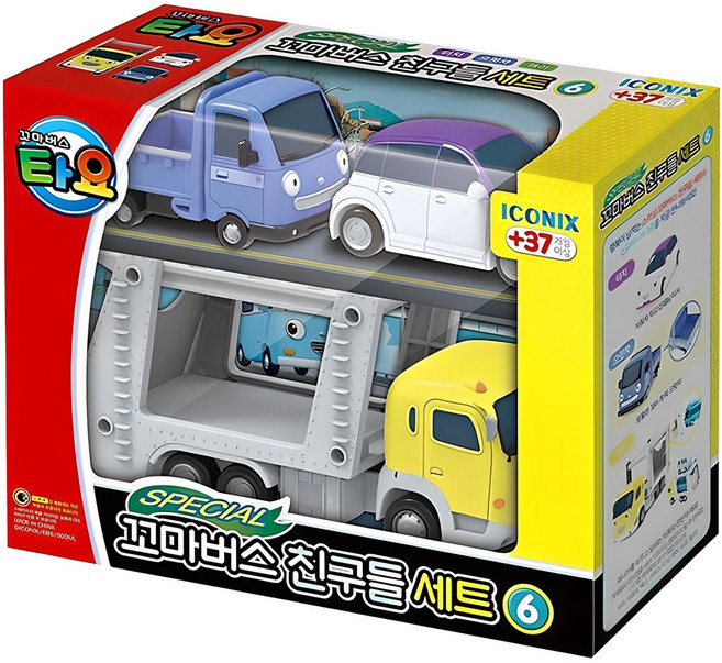 타요 스페셜 꼬마버스 친구들 세트6 트럭 작동완구, 혼합색상, 1세트
