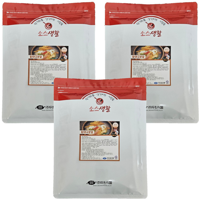 두원식품 황태국 분말, 1kg, 3개