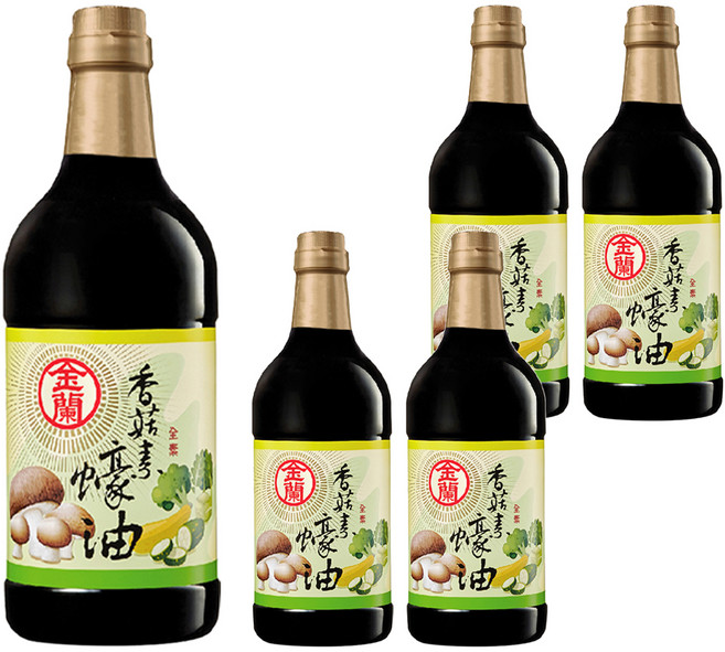 金蘭 香菇素蠔油 嚴選日本香菇精華 葷素不限 適用多種家常料理, 1L, 5瓶
