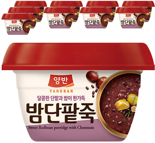 양반 밤단팥죽, 285g, 10개