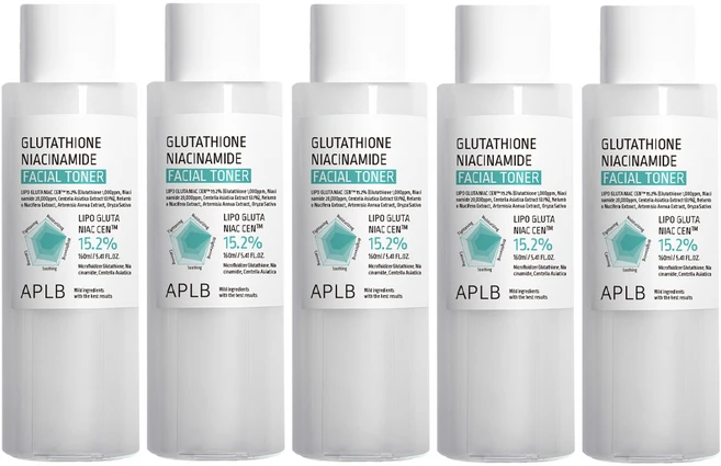 APLB 글루타치온 나이아신아마이드 페이셜 토너, 160ml, 5개 - 쿠팡