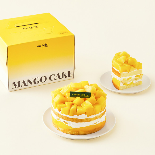 온브릭스 프리미엄 골드망고 케이크, 1.03kg, 1개