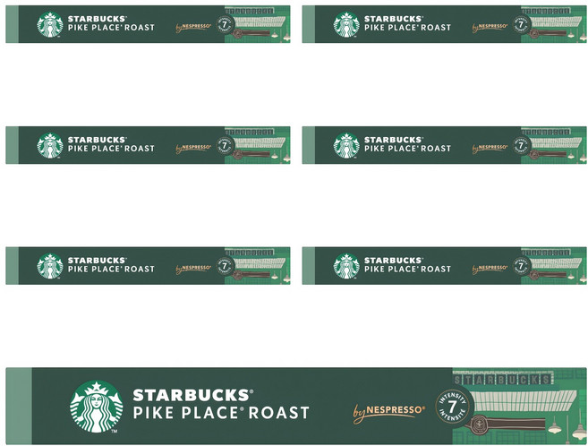 스타벅스 파이크 플레이스 로스트 캡슐커피, 5.3g, 10개입, 7개