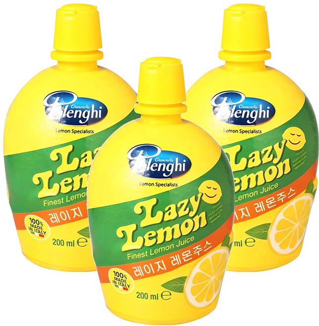 레이지레몬 주스, 200ml, 3개