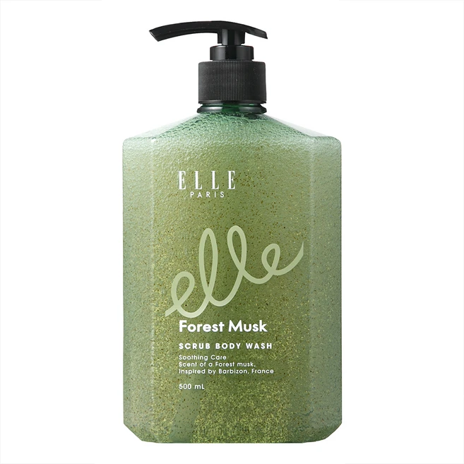 ELLEPARIS 스크럽 바디워시 포레스트머스크향 [여드름 기능성], 1개, 500ml - 쿠팡