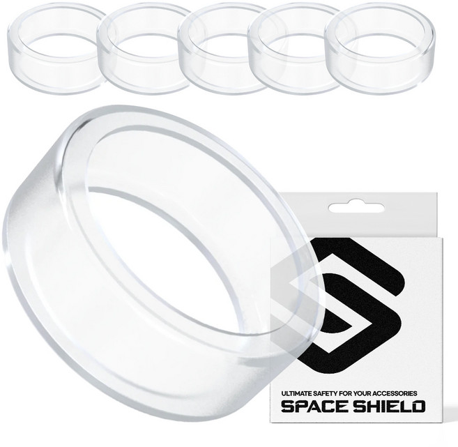 스페이스쉴드 듀얼센스 스팀덱 듀얼쇼크 X BOX 컨트롤러 프로콘 스틱 갈림방지 실리콘 보호링, 투명, 6개