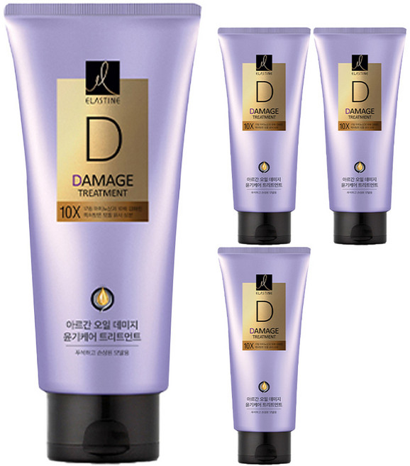 엘라스틴 데미지 윤기케어 10X 트리트먼트, 300ml, 4개