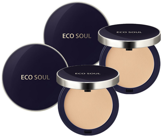 에코 소울 퍼펙트 커버 팩트 11g, 21 라이트 베이지, 2개