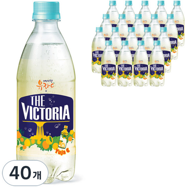 웅진빅토리아 내사랑유자C 탄산음료, 500ml, 40개